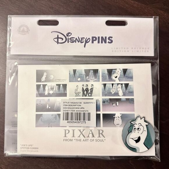 FALL SALE Joe Gardner Pin The Art of Soul Limited Release Disney New w/ Card - Picture 3 of 4